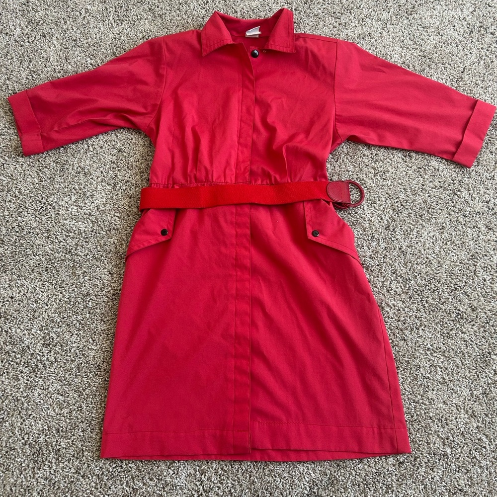 Elegant Asymmetrical Red Dress